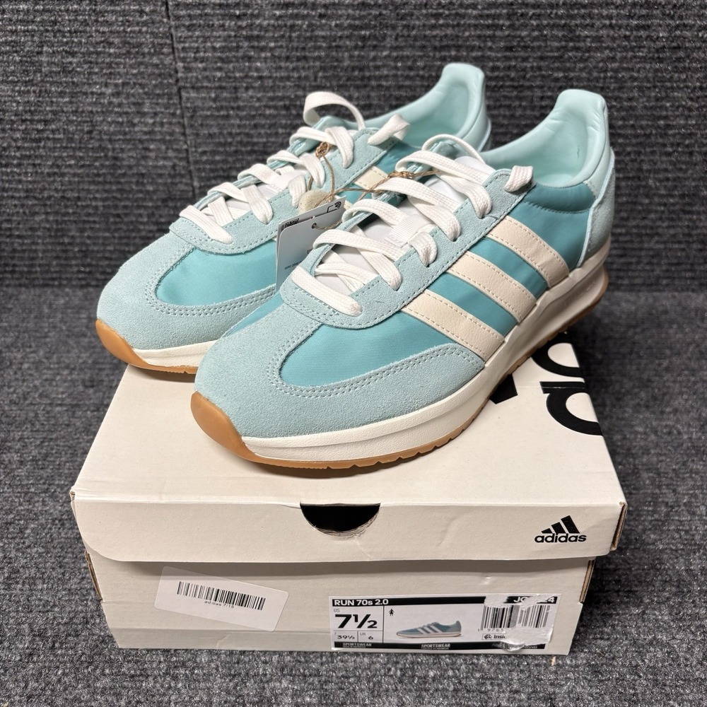 Adidas Sportswear Run 70s 2.0 Sneakers JQ7924 Women's Size 7.5 Aqua/White